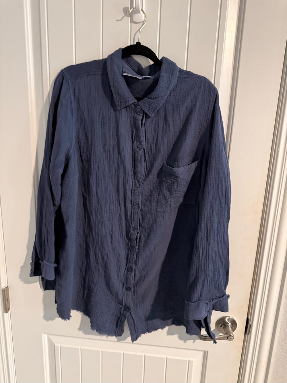 Belle by Kim Gravel Cotton Gauze Big Shirt – Size 1X